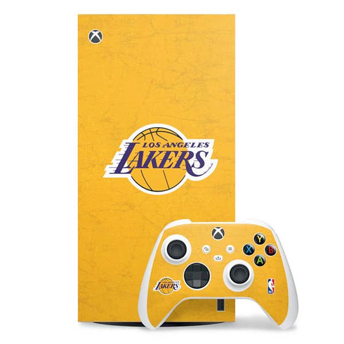 NBA Los Angeles Lakers Distressed XBox Series X Digital Edition Bundle Skin