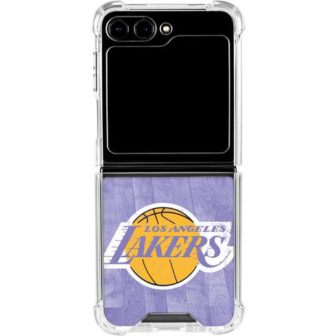 NBA Los Angeles Lakers Hardwood Classics Galaxy Z Flip6 Clear Case