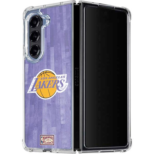NBA Los Angeles Lakers Hardwood Classics Galaxy Z Fold5 5G Clear Case