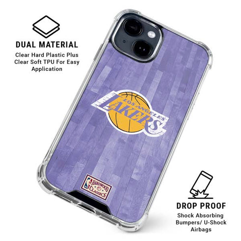 NBA Los Angeles Lakers Hardwood Classics iPhone 15 Clear Case