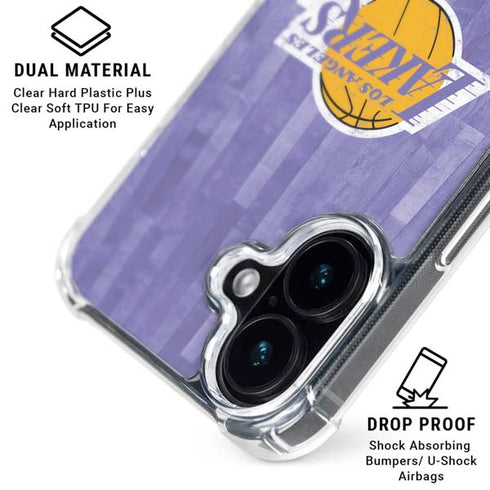 NBA Los Angeles Lakers Hardwood Classics iPhone 16 Clear Case