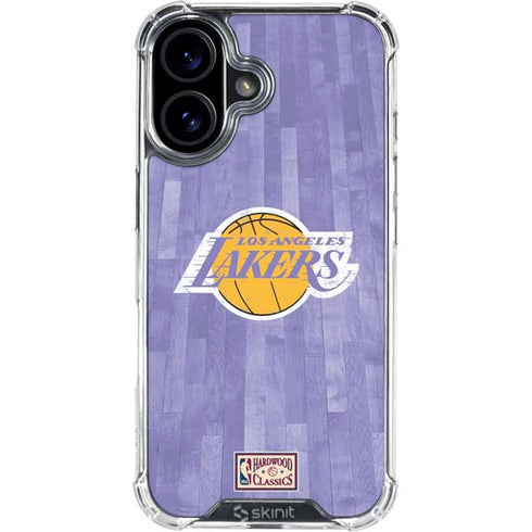 NBA Los Angeles Lakers Hardwood Classics iPhone 16 Plus Clear Case