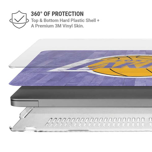 NBA Los Angeles Lakers Hardwood Classics MacBook Pro 14in (2021-24) Case plus Skin