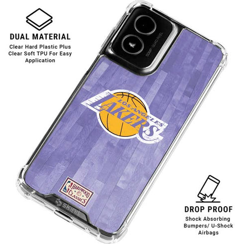 NBA Los Angeles Lakers Hardwood Classics Moto G Power 5G (2024) Clear Case