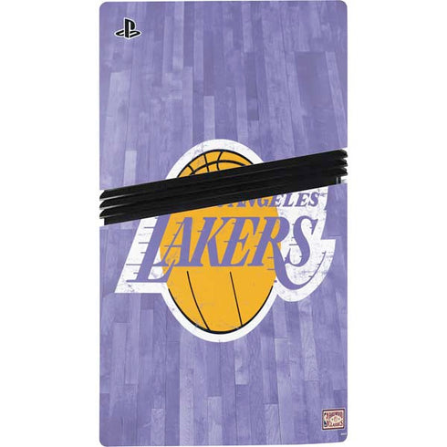 NBA Los Angeles Lakers Hardwood Classics PS5 Pro Console Skin