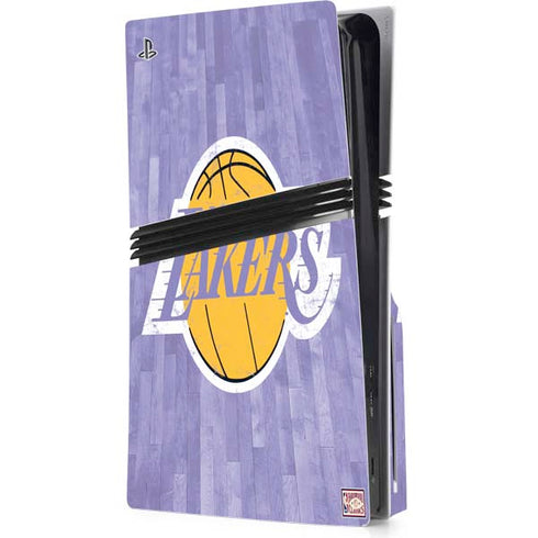 NBA Los Angeles Lakers Hardwood Classics PS5 Pro Disk Console Skin