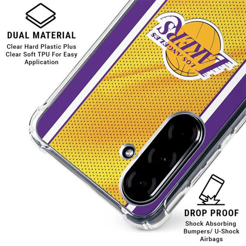 NBA Los Angeles Lakers Home Jersey Galaxy A36 5G Clear Case