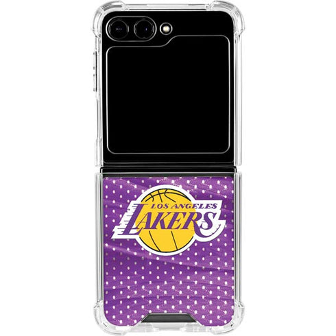 NBA Los Angeles Lakers Home Jersey Galaxy Z Flip6 Clear Case