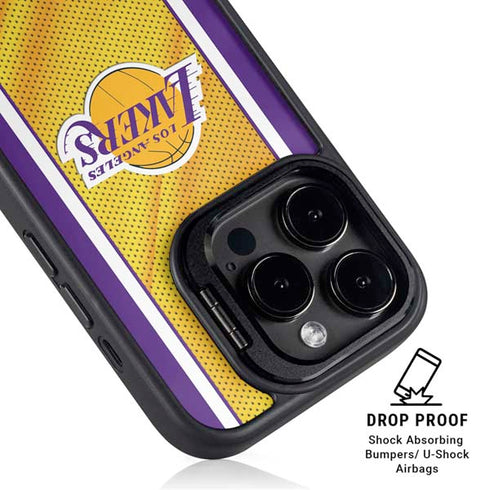 NBA Los Angeles Lakers Home Jersey iPhone 14 Pro Kickstand Case