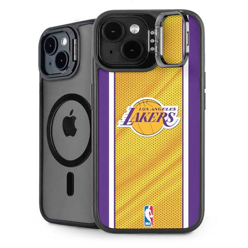NBA Los Angeles Lakers Home Jersey iPhone 15 Plus Kickstand Case