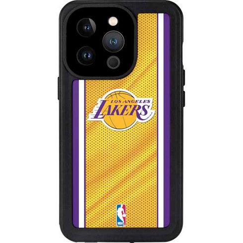 NBA Los Angeles Lakers Home Jersey iPhone 15 Pro Waterproof Case