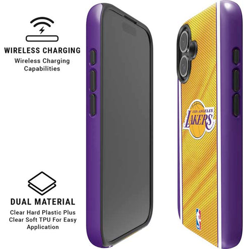 NBA Los Angeles Lakers Home Jersey iPhone 16 Magsafe Impact Case