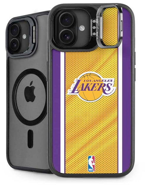 NBA Los Angeles Lakers Home Jersey iPhone 16 Plus Kickstand Case