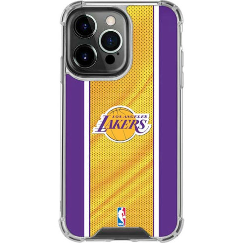 NBA Los Angeles Lakers Home Jersey iPhone 16 Pro Clear Case