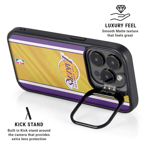 NBA Los Angeles Lakers Home Jersey iPhone 16 Pro Max Kickstand Case
