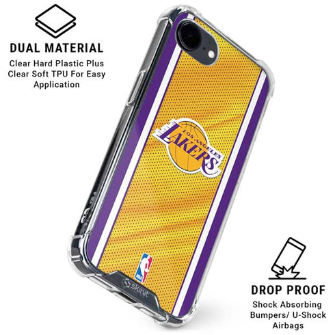 NBA Los Angeles Lakers Home Jersey iPhone 16e Clear Case