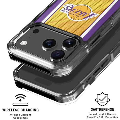NBA Los Angeles Lakers Home Jersey iPhone 18 Pro Clear Case