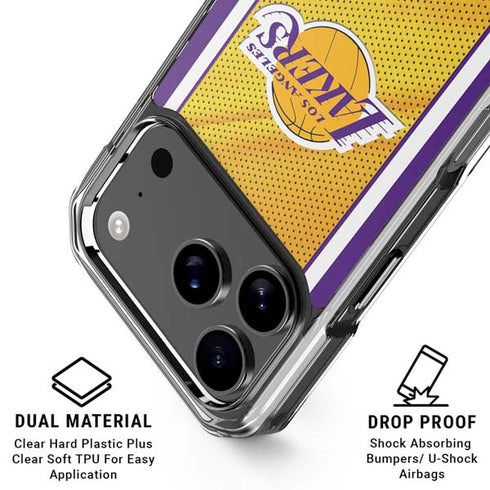 NBA Los Angeles Lakers Home Jersey iPhone 18 Pro Clear Case