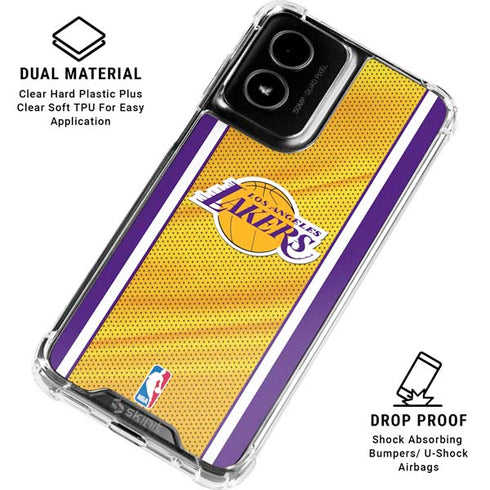 NBA Los Angeles Lakers Home Jersey Moto G Power 5G (2024) Clear Case