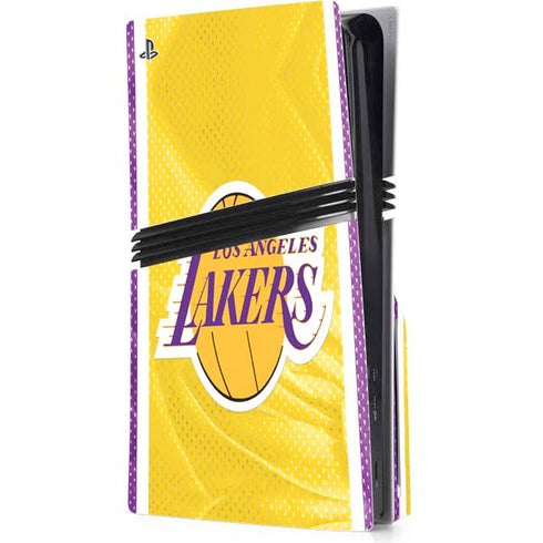 NBA Los Angeles Lakers Home Jersey PS5 Pro Disk Console Skin