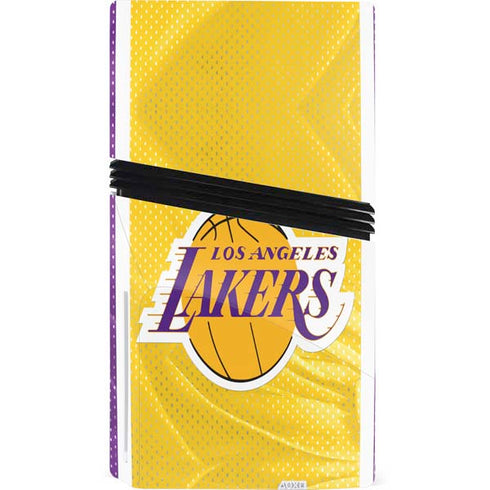 NBA Los Angeles Lakers Home Jersey PS5 Pro Disk Console Skin