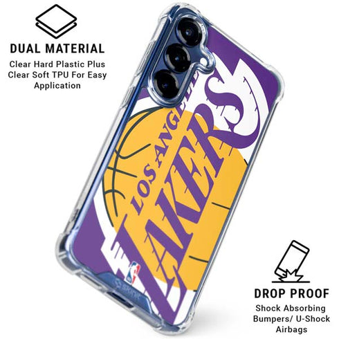 NBA Los Angeles Lakers Large Logo Galaxy S25 FE Clear Case