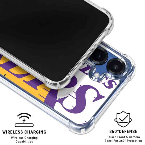 NBA Los Angeles Lakers Large Logo Galaxy S25 Plus Clear Case