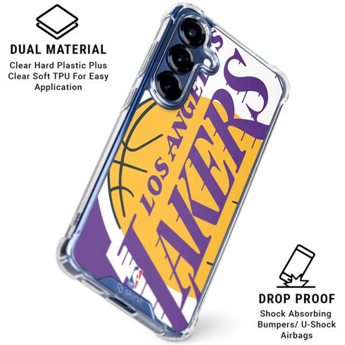 NBA Los Angeles Lakers Large Logo Galaxy S25 Plus Clear Case