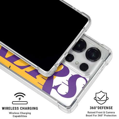 NBA Los Angeles Lakers Large Logo Galaxy S25 Ultra Clear Case