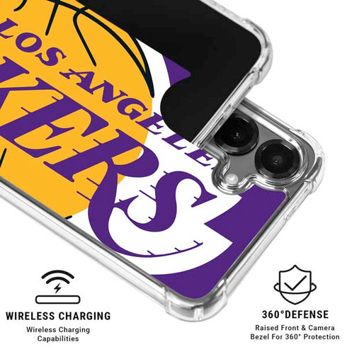NBA Los Angeles Lakers Large Logo Galaxy S26 Plus Clear Case