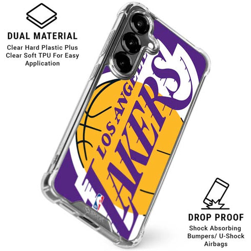 NBA Los Angeles Lakers Large Logo Galaxy S26 Plus Clear Case