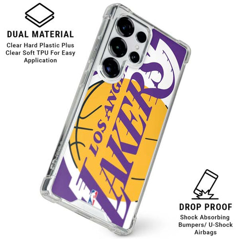 NBA Los Angeles Lakers Large Logo Galaxy S26 Ultra Clear Case