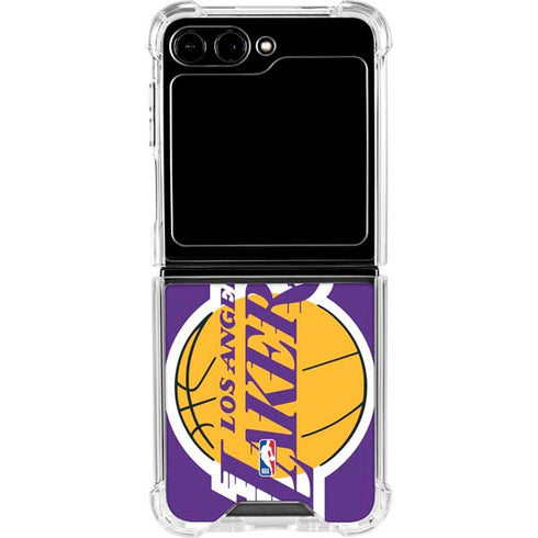 NBA Los Angeles Lakers Large Logo Galaxy Z Flip6 Clear Case