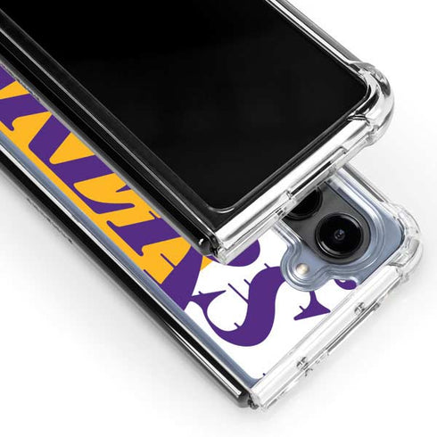 NBA Los Angeles Lakers Large Logo Galaxy Z Fold5 5G Clear Case