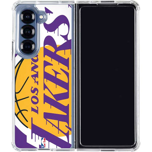 NBA Los Angeles Lakers Large Logo Galaxy Z Fold6 Clear Case