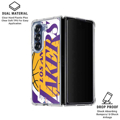 NBA Los Angeles Lakers Large Logo Galaxy Z Fold6 Clear Case