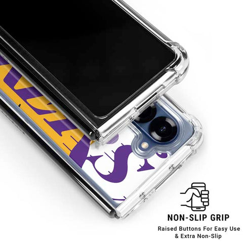 NBA Los Angeles Lakers Large Logo Galaxy Z Fold6 Clear Case