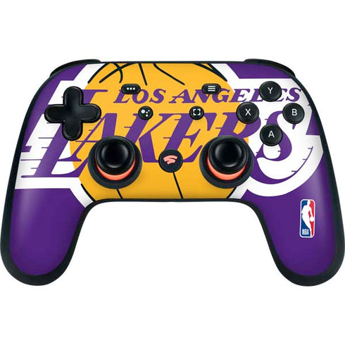 NBA Los Angeles Lakers Large Logo Google Stadia Controller Skin