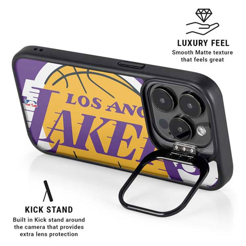 NBA Los Angeles Lakers Large Logo iPhone 14 Pro Kickstand Case