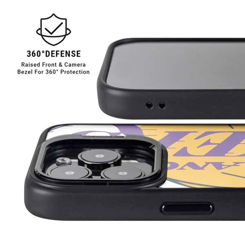 NBA Los Angeles Lakers Large Logo iPhone 14 Pro Max Kickstand Case