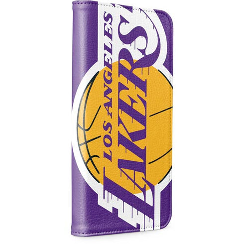 NBA Los Angeles Lakers Large Logo iPhone 15 Folio Case