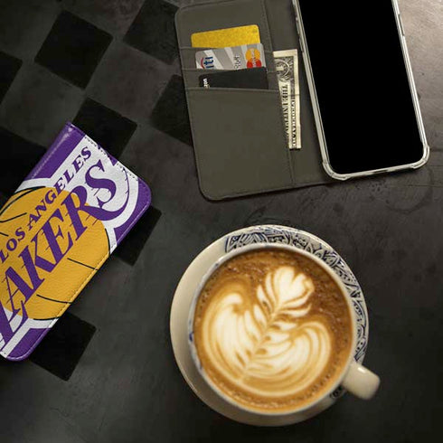 NBA Los Angeles Lakers Large Logo iPhone 15 Folio Case