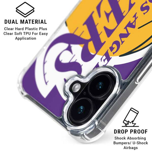 NBA Los Angeles Lakers Large Logo iPhone 16 MagSafe Case
