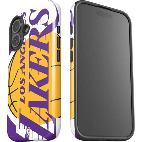 NBA Los Angeles Lakers Large Logo iPhone 16 Plus Impact Case