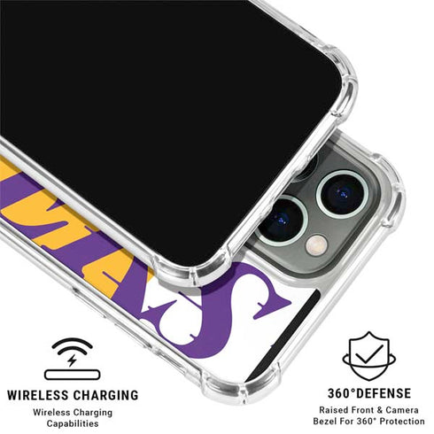 NBA Los Angeles Lakers Large Logo iPhone 16 Pro Clear Case