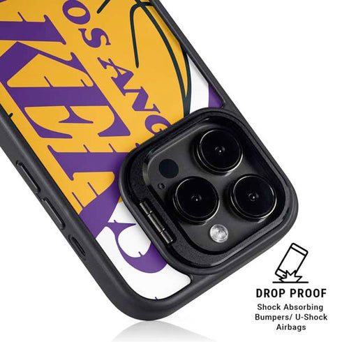 NBA Los Angeles Lakers Large Logo iPhone 16 Pro Max Kickstand Case