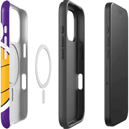 NBA Los Angeles Lakers Large Logo iPhone 16 Pro Max Magsafe Impact Case