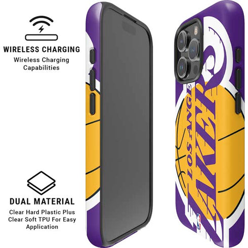 NBA Los Angeles Lakers Large Logo iPhone 16 Pro Max Magsafe Impact Case