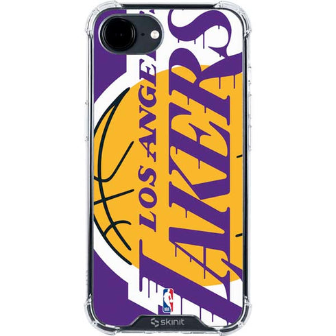 NBA Los Angeles Lakers Large Logo iPhone 16e Clear Case
