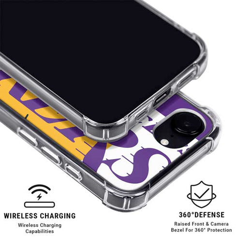 NBA Los Angeles Lakers Large Logo iPhone 16e Clear Case